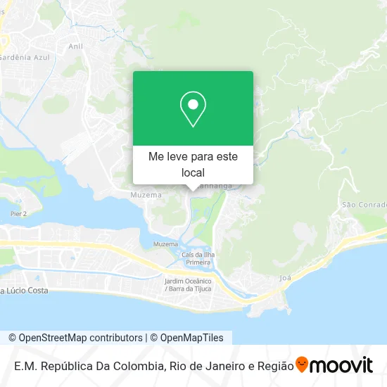E.M. República Da Colombia mapa