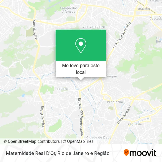 Maternidade Real D'Or mapa