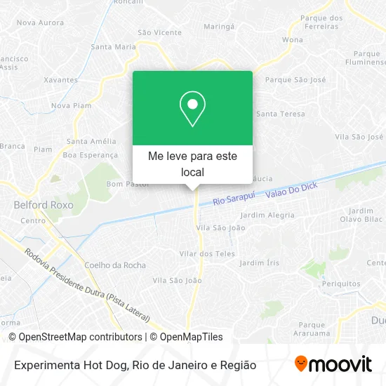 Experimenta Hot Dog mapa