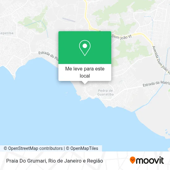 Praia Do Grumari mapa