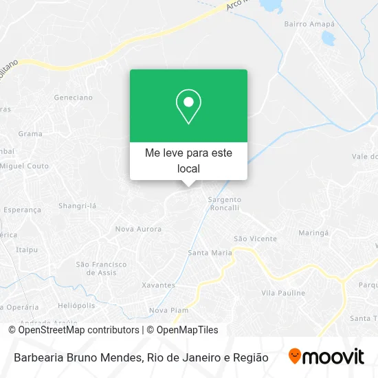 Barbearia Bruno Mendes mapa