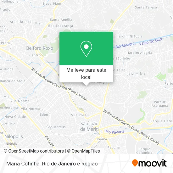 Maria Cotinha mapa