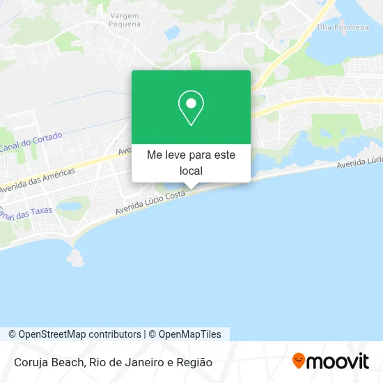 Coruja Beach mapa