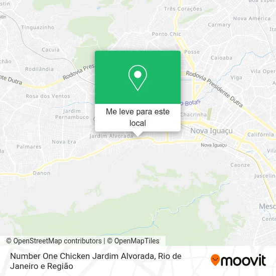 Number One Chicken Jardim Alvorada mapa