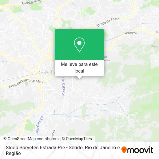 Sloop Sorvetes Estrada Pre - Serido mapa