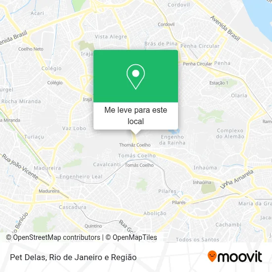 Pet Delas mapa