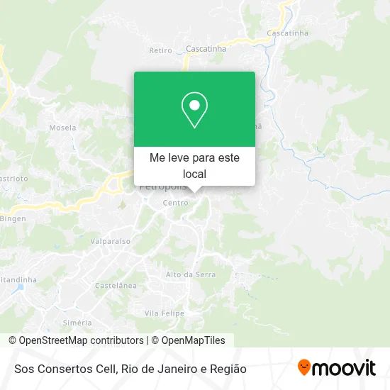 Sos Consertos Cell mapa