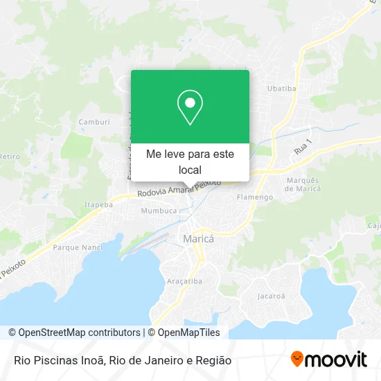 Rio Piscinas Inoã mapa