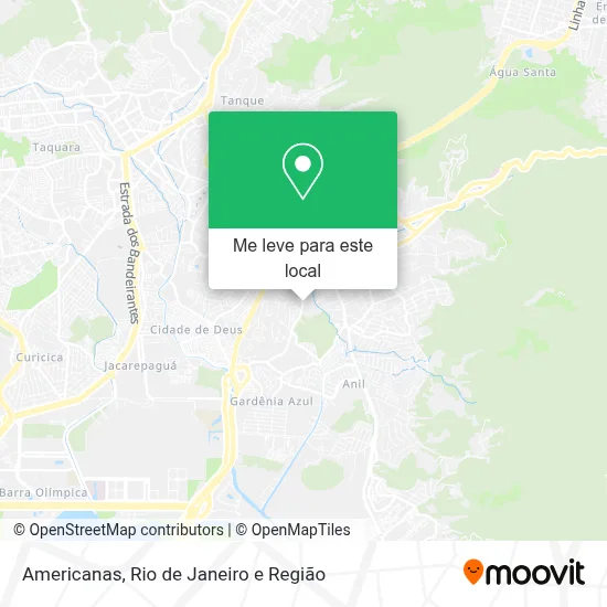 Americanas mapa