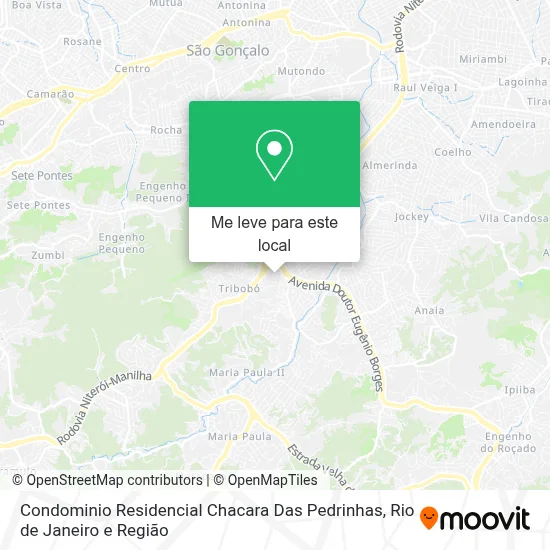 Condominio Residencial Chacara Das Pedrinhas mapa