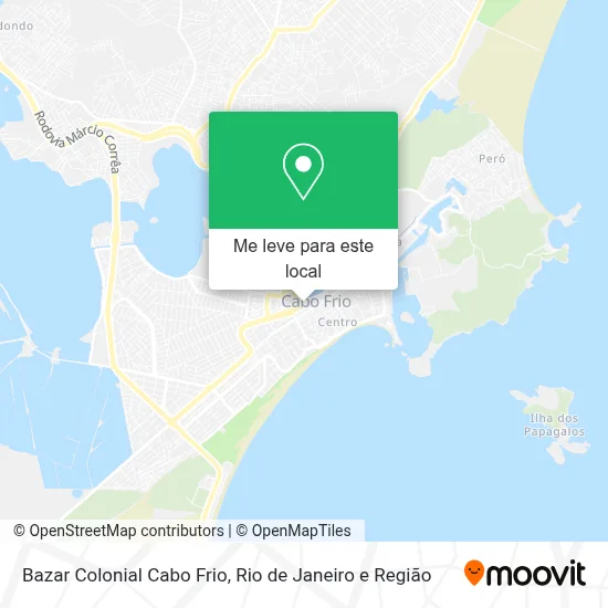 Bazar Colonial Cabo Frio mapa