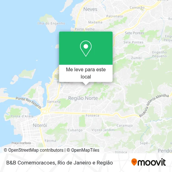 B&B Comemoracoes mapa