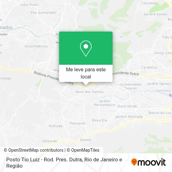 Posto Tio Luiz - Rod. Pres. Dutra mapa