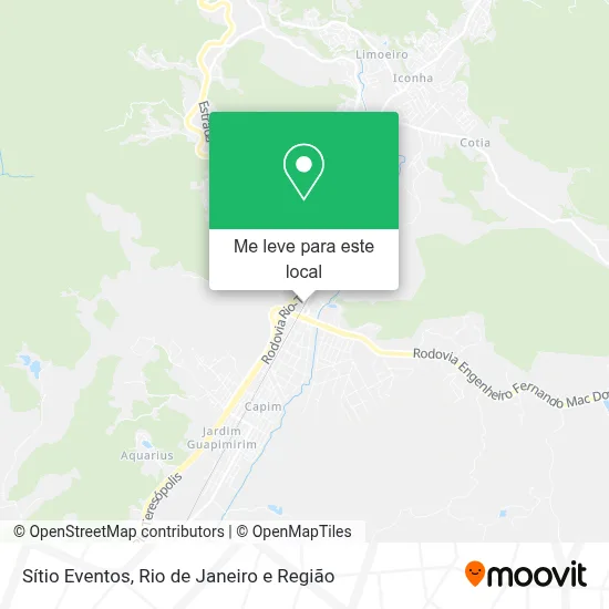 Sítio Eventos mapa