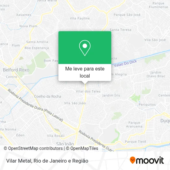Vilar Metal mapa