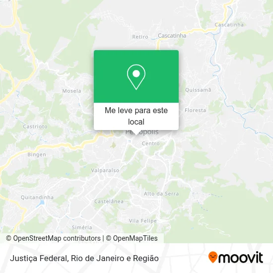 Justiça Federal mapa
