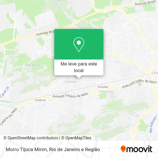 Morro Tijuca Mirim mapa