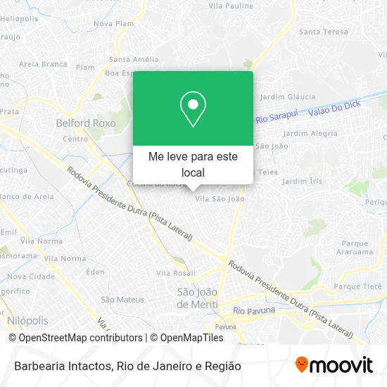 Barbearia Intactos mapa