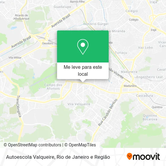 Autoescola Valqueire mapa
