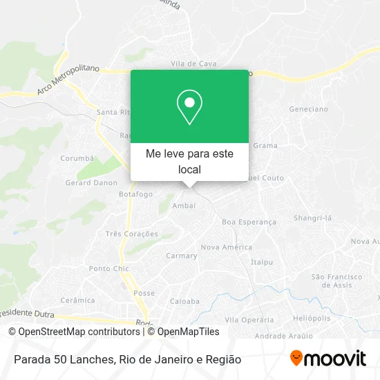 Parada 50 Lanches mapa