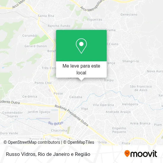 Russo Vidros mapa