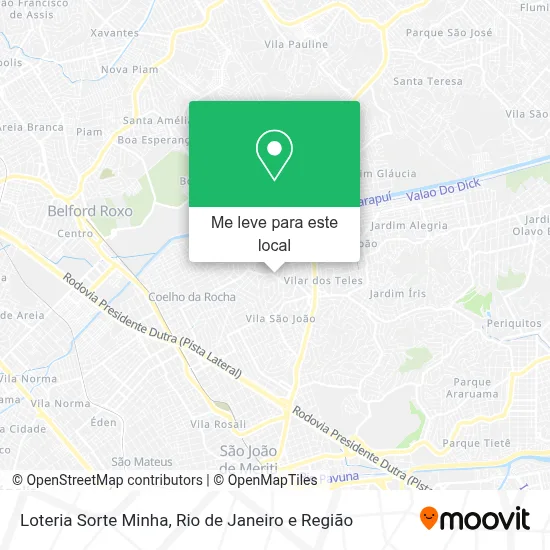 Loteria Sorte Minha mapa