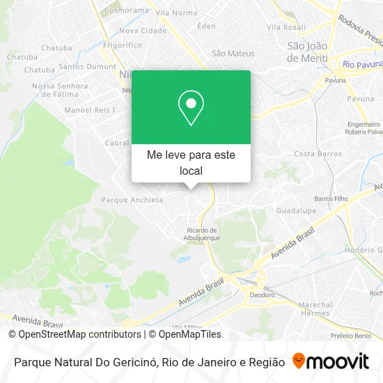 Parque Natural Do Gericinó mapa