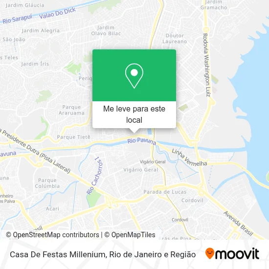 Casa De Festas Millenium mapa
