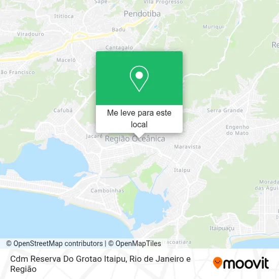 Cdm Reserva Do Grotao Itaipu mapa