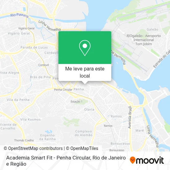 Academia Smart Fit - Penha Circular mapa