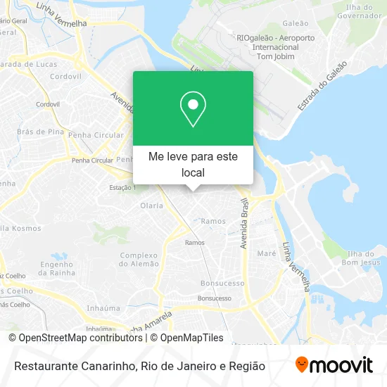 Restaurante Canarinho mapa