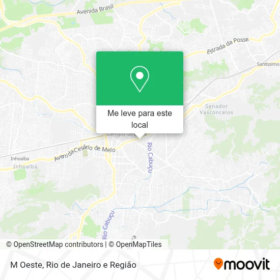 M Oeste mapa