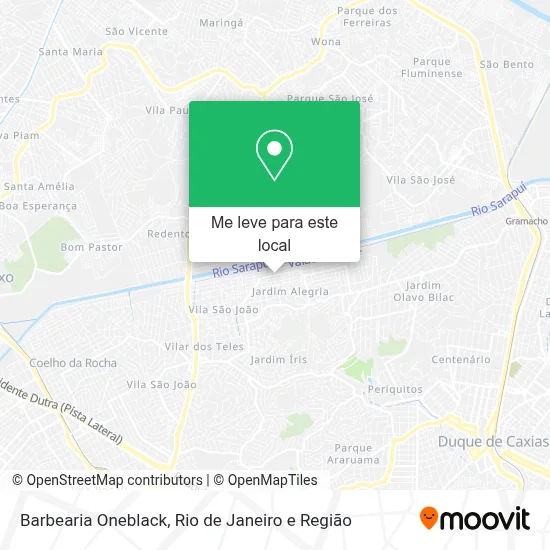 Barbearia Oneblack mapa