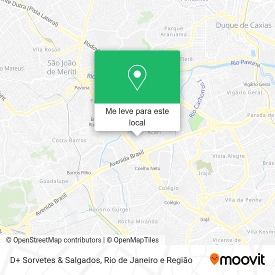 D+ Sorvetes & Salgados mapa