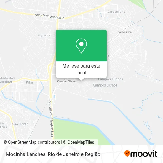 Mocinha Lanches mapa