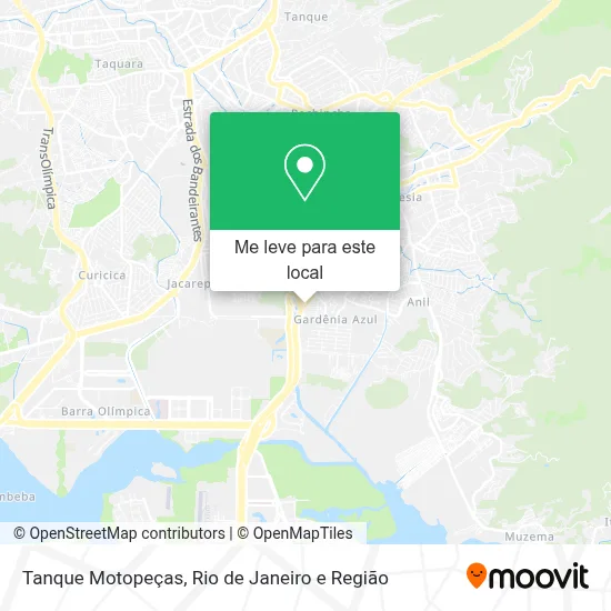 Tanque Motopeças mapa