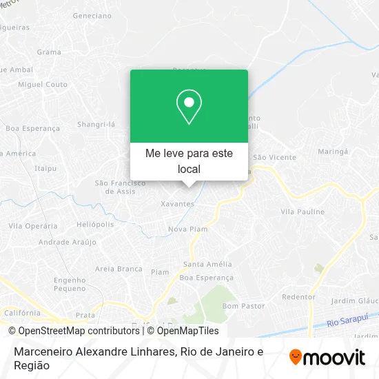 Marceneiro Alexandre Linhares mapa