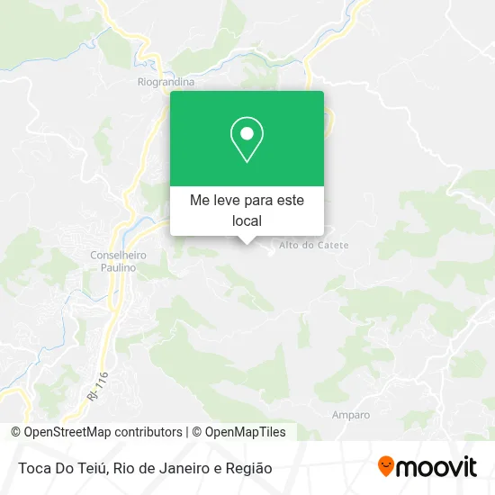 Toca Do Teiú mapa