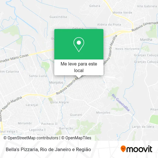 Bella's Pizzaria mapa