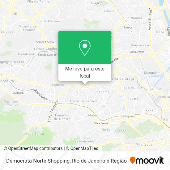 Democrata Norte Shopping mapa