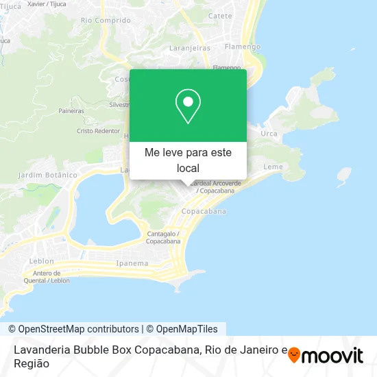 Lavanderia Bubble Box Copacabana mapa