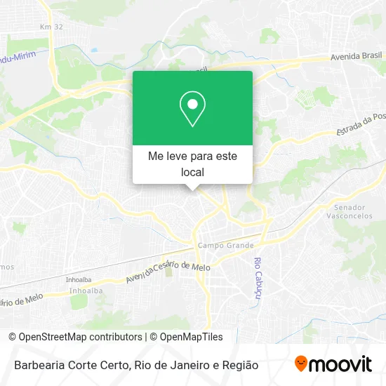 Barbearia Corte Certo mapa