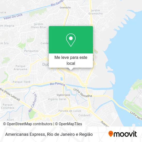 Americanas Express mapa