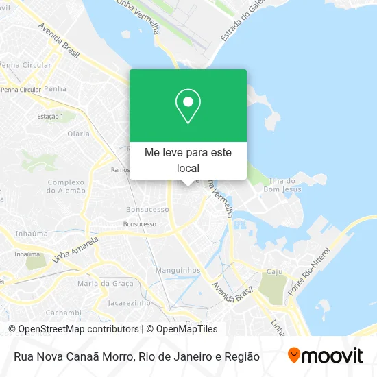 Rua Nova Canaã Morro mapa