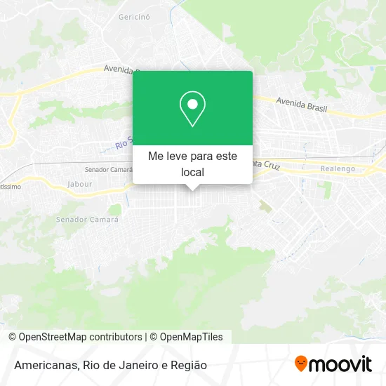 Americanas mapa