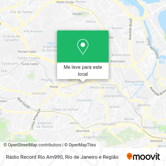 Rádio Record Rio Am990 mapa