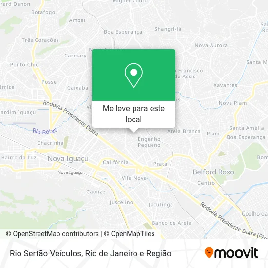Rio Sertão Veículos mapa
