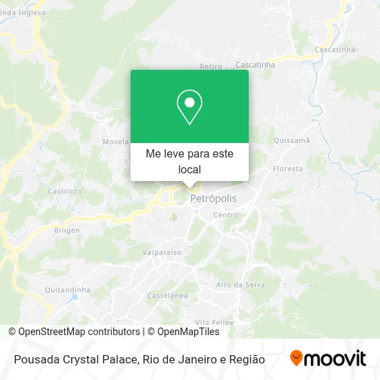 Pousada Crystal Palace mapa