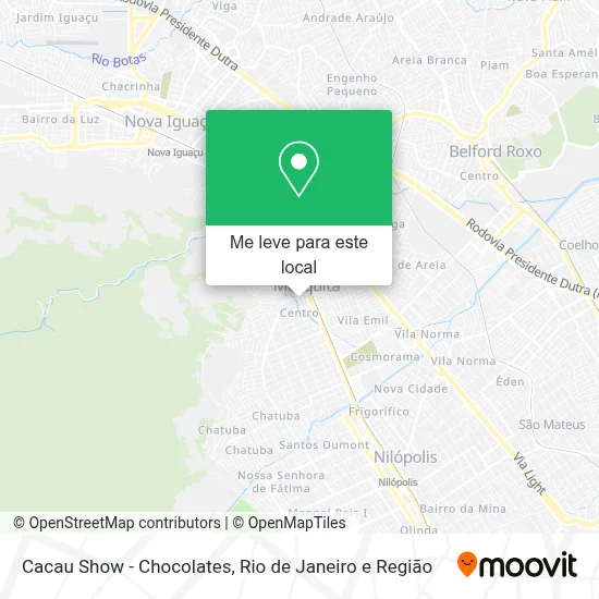 Cacau Show - Chocolates mapa