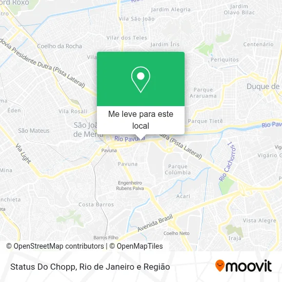 Status Do Chopp mapa